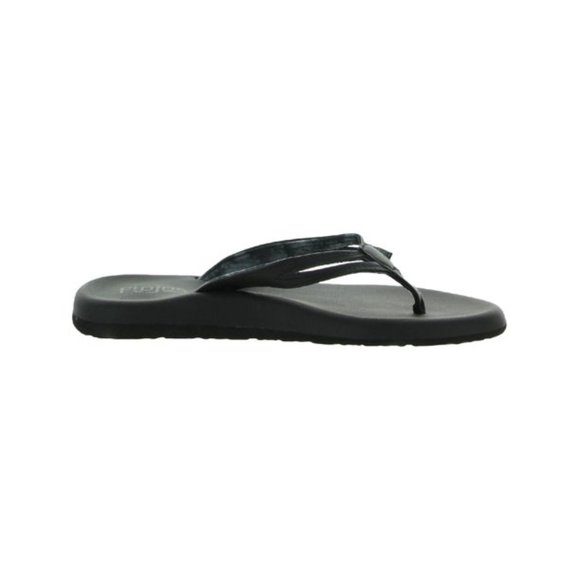 Women's FloJos Very Comfortable Flip-Flops FlipFlops Thong Sandals Black 7 NWT - Picture 11 of 11